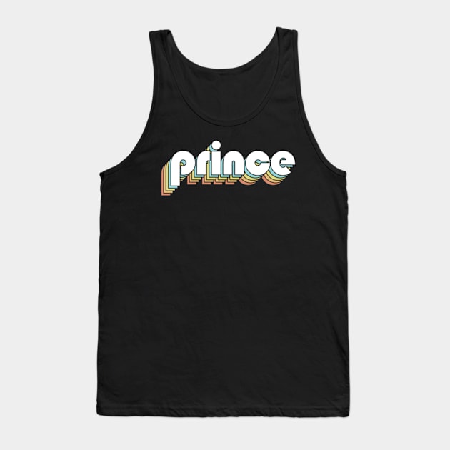 Prince Retro Rainbow Typography Faded Style Tank Top by Paxnotods